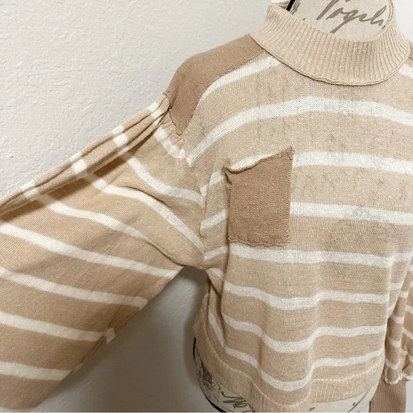 Free People Between the Lines Pullover Striped Knit Sweater - Picture 5 of 10